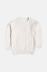 Cable Knit Crew Neck Sweater